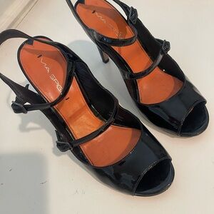 Via Spiga Black High Heel Sandals